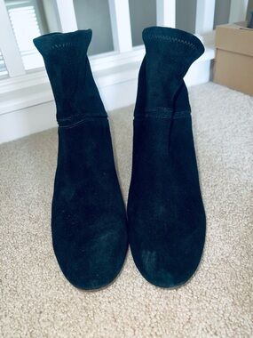 Coach Black Suede Stretch Ankle Boots - Women 6